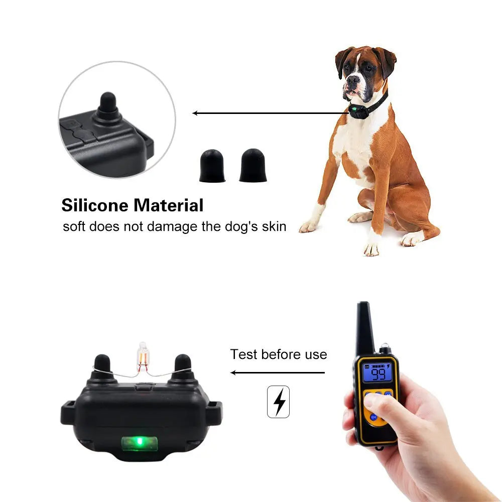 Remote Dog Training Collar – Waterproof & Rechargeable (UK Plug)