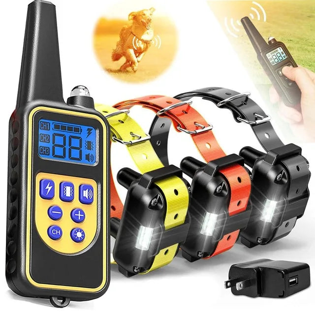 Remote Dog Training Collar – Waterproof & Rechargeable (UK Plug)