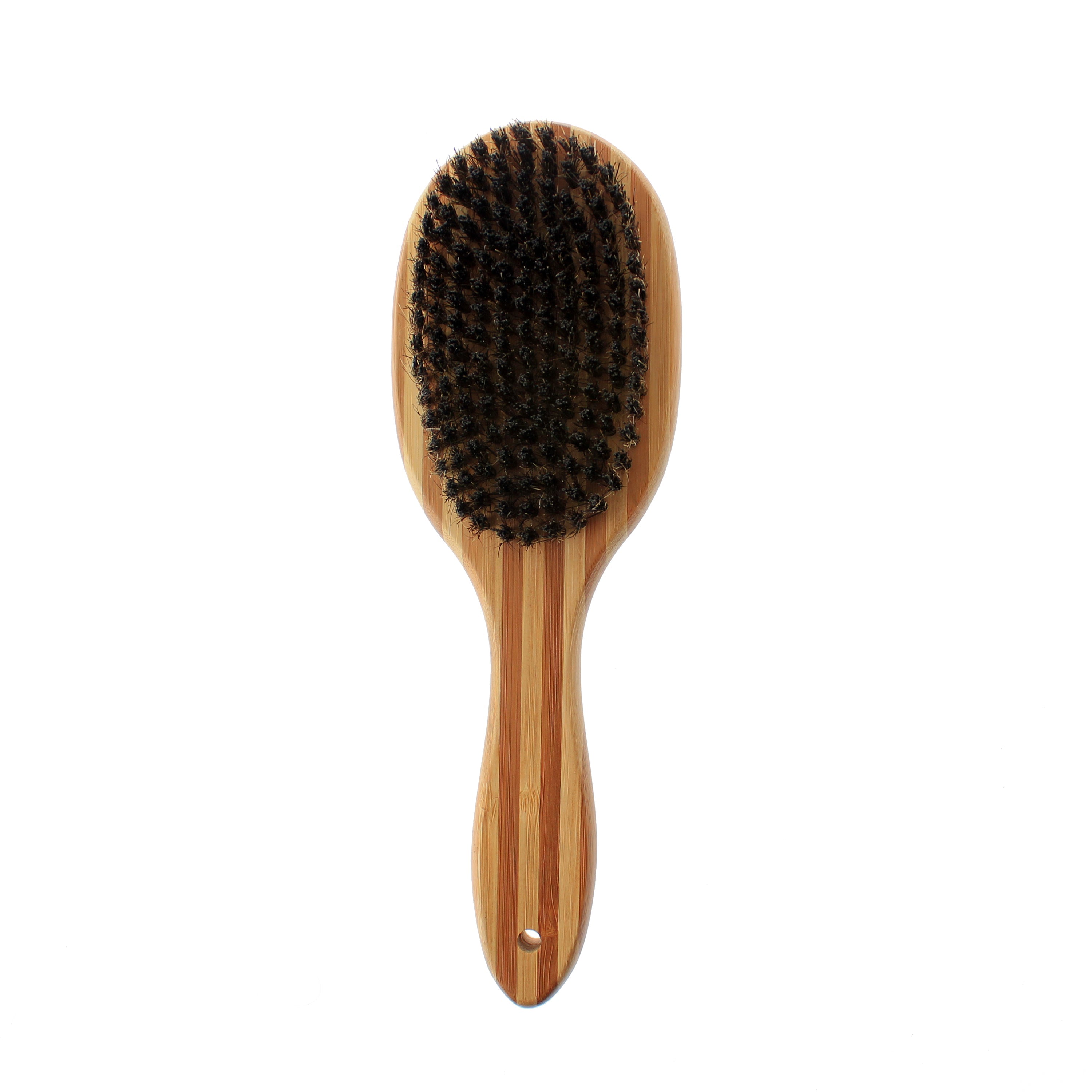 Double-Sided Bamboo Dog Brush with Silicone Massager