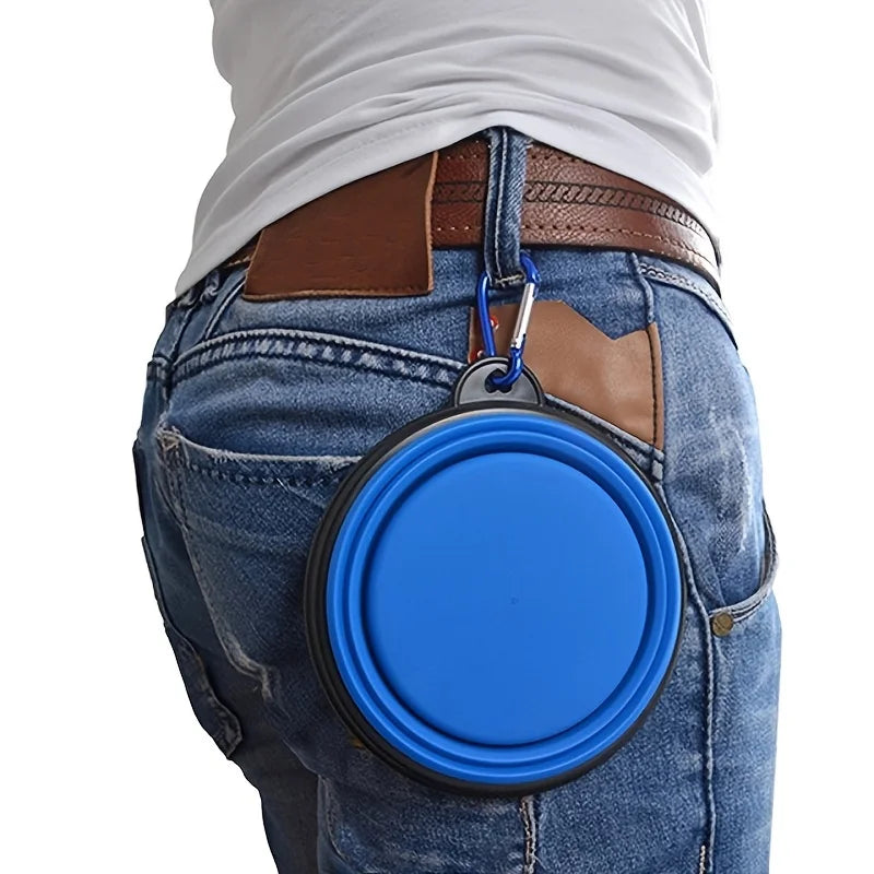 Collapsible Silicone Travel Pet Bowl – 350ml