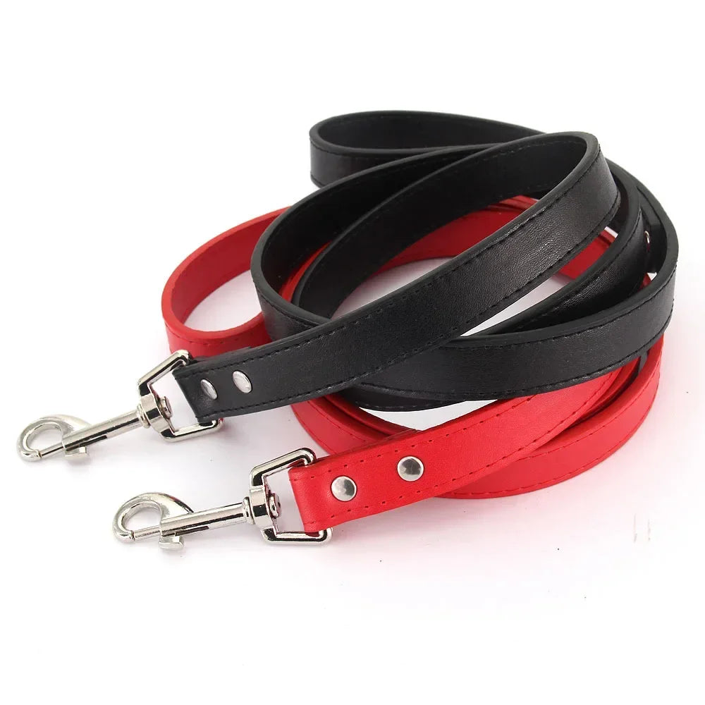 Colourful Dog Lead – 1.2m Leather-Style (16 Colours)