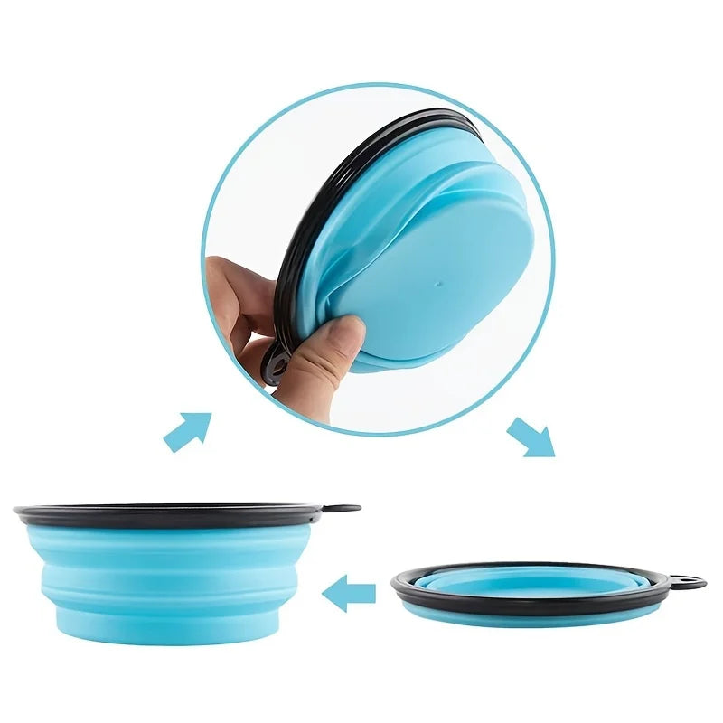 Collapsible Silicone Travel Pet Bowl – 350ml