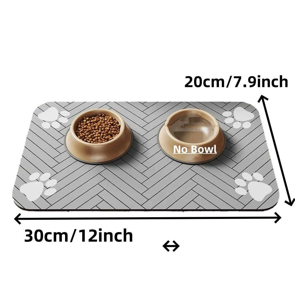 Absorbent Pet Feeding Mat – Waterproof Rubber Backing