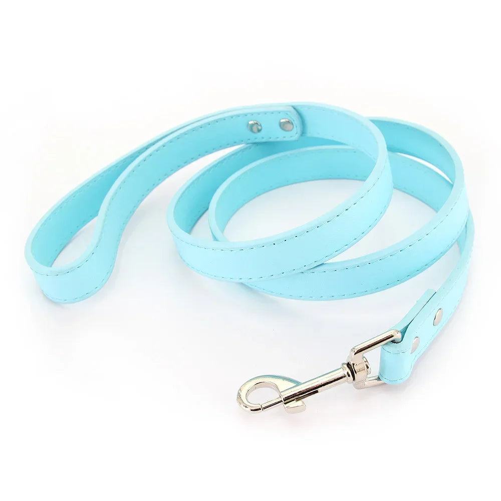 Colourful Dog Lead – 1.2m Leather-Style (16 Colours)