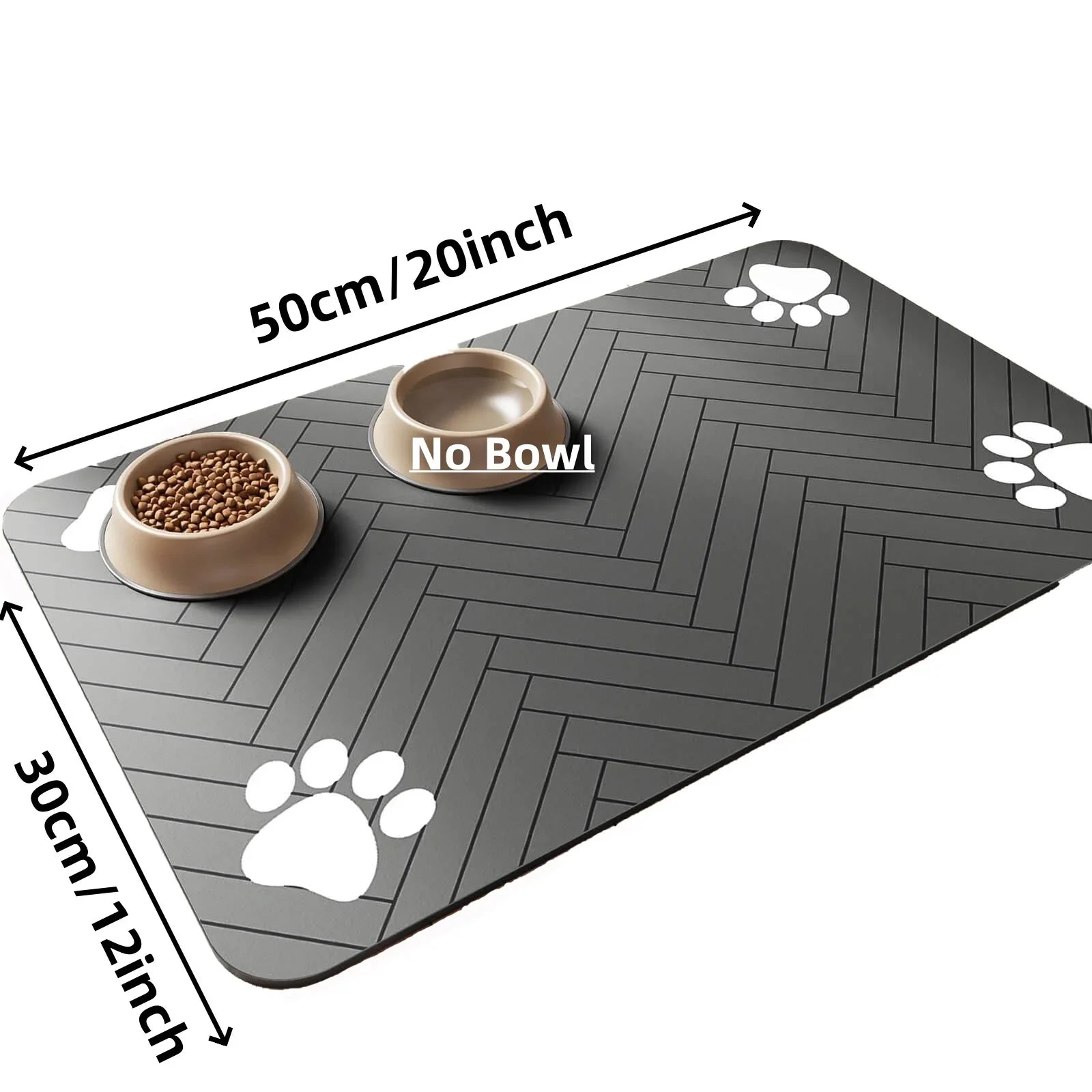 Absorbent Pet Feeding Mat – Waterproof Rubber Backing