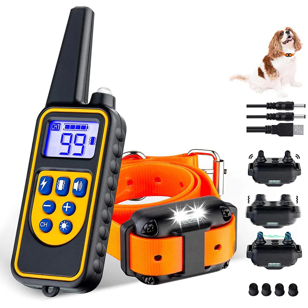 Remote Dog Training Collar – Waterproof & Rechargeable (UK Plug)