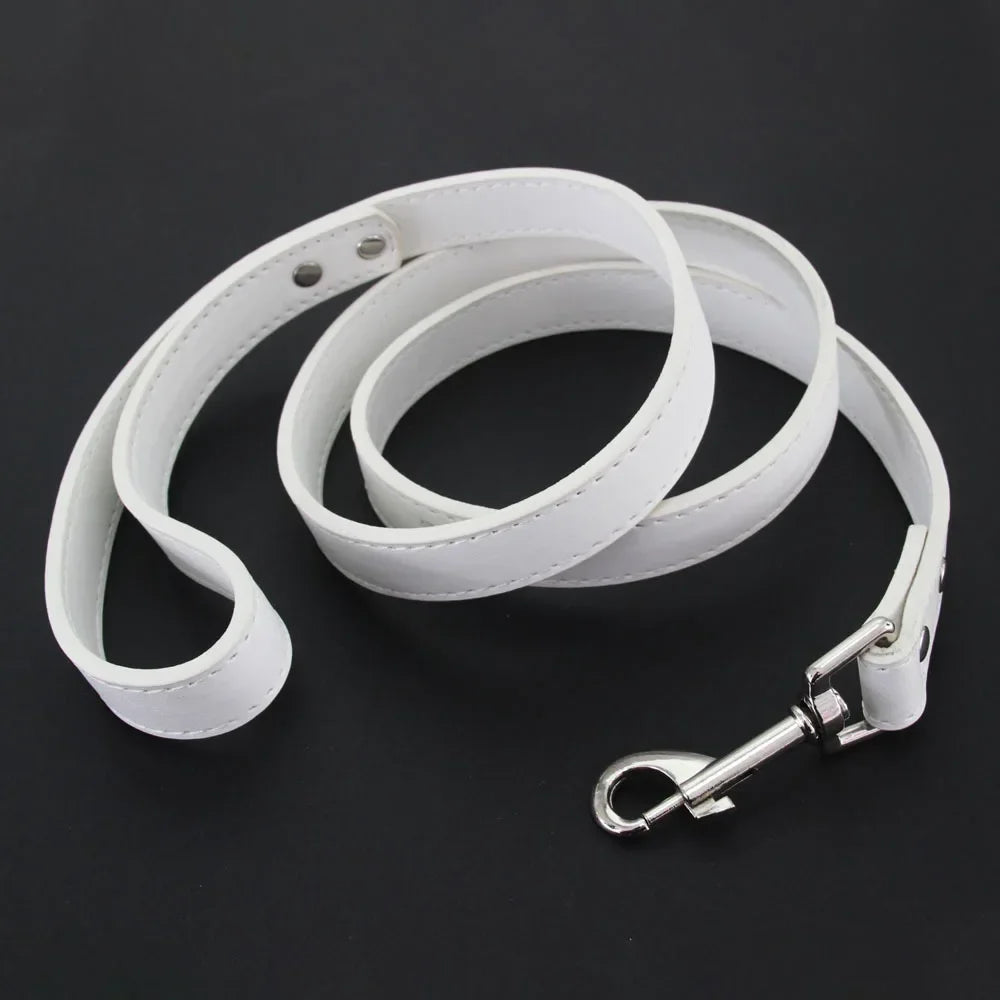Colourful Dog Lead – 1.2m Leather-Style (16 Colours)