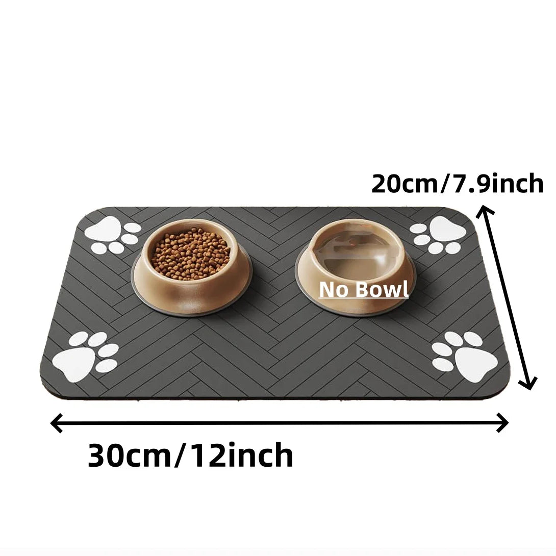 Absorbent Pet Feeding Mat – Waterproof Rubber Backing