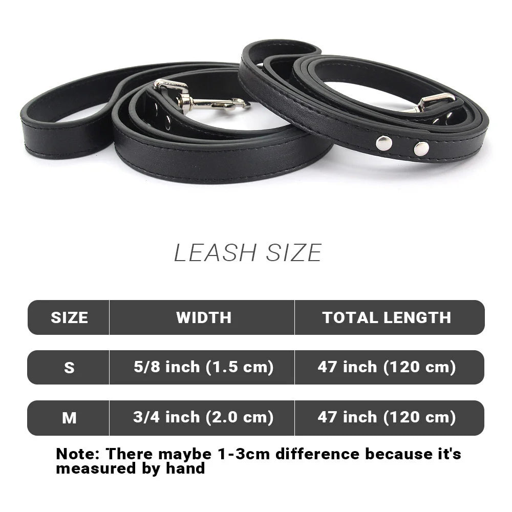 Colourful Dog Lead – 1.2m Leather-Style (16 Colours)