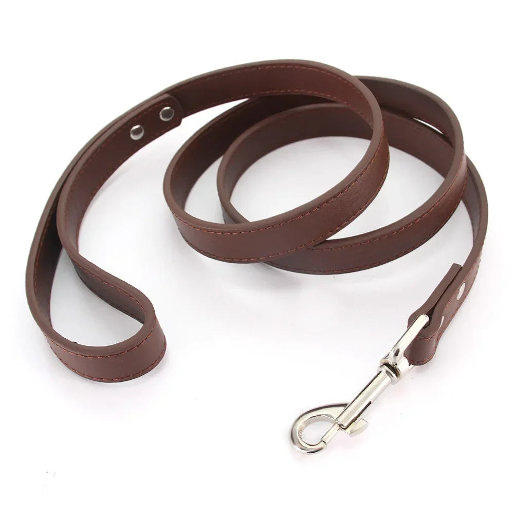 Colourful Dog Lead – 1.2m Leather-Style (16 Colours)