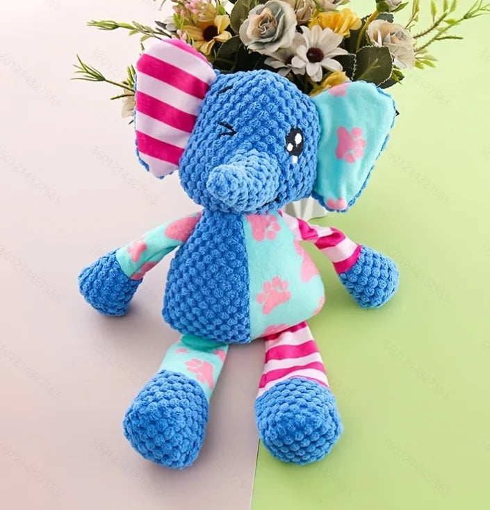 Squeaky Plush Animal Dog Toy – Interactive Bite & Play