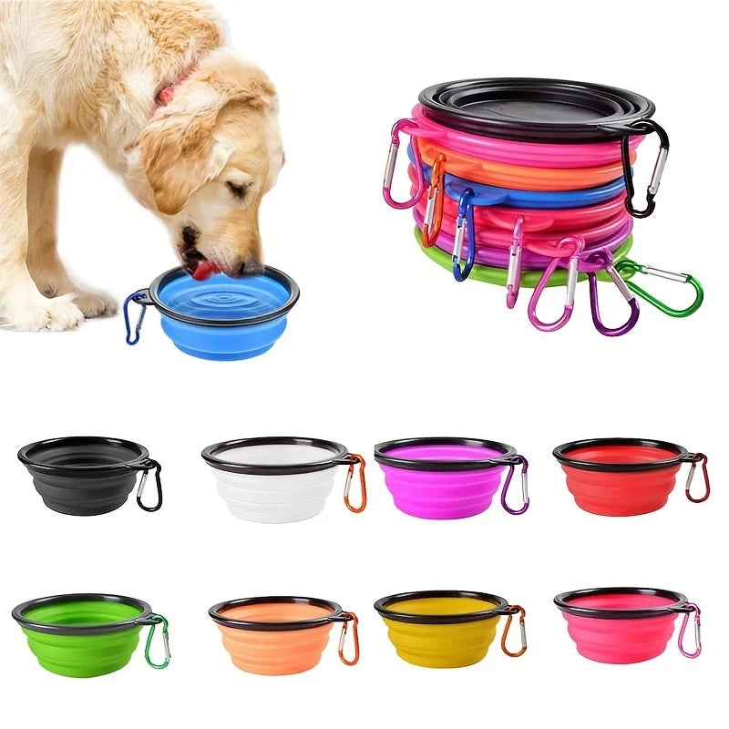 Collapsible Silicone Travel Pet Bowl – 350ml