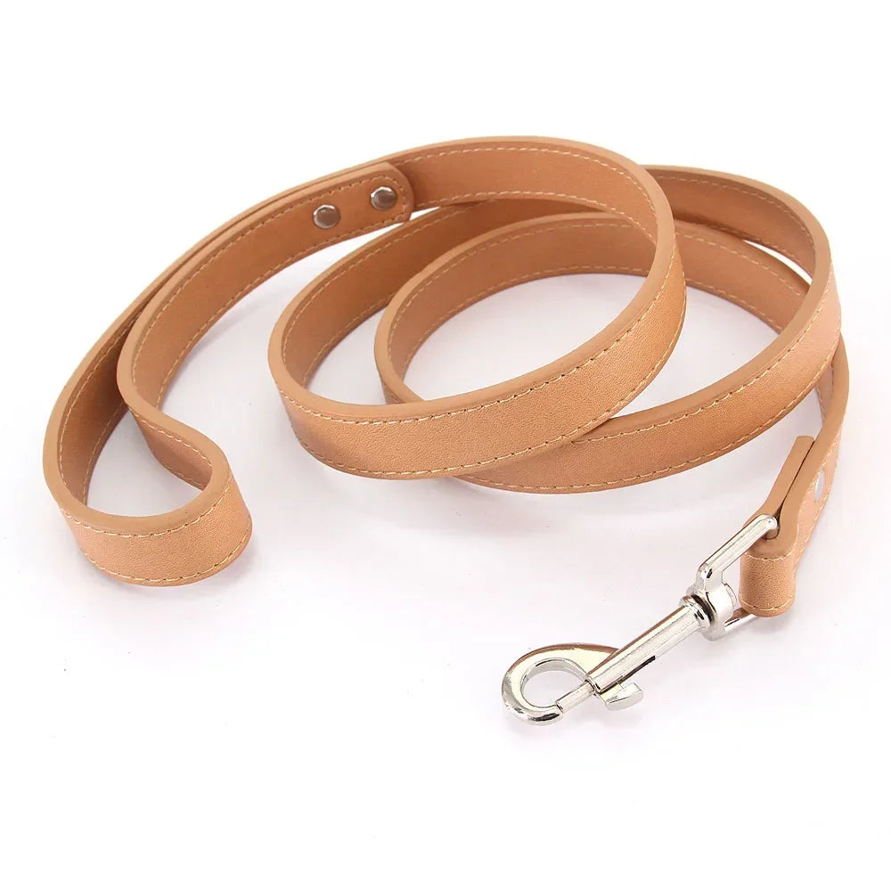Colourful Dog Lead – 1.2m Leather-Style (16 Colours)
