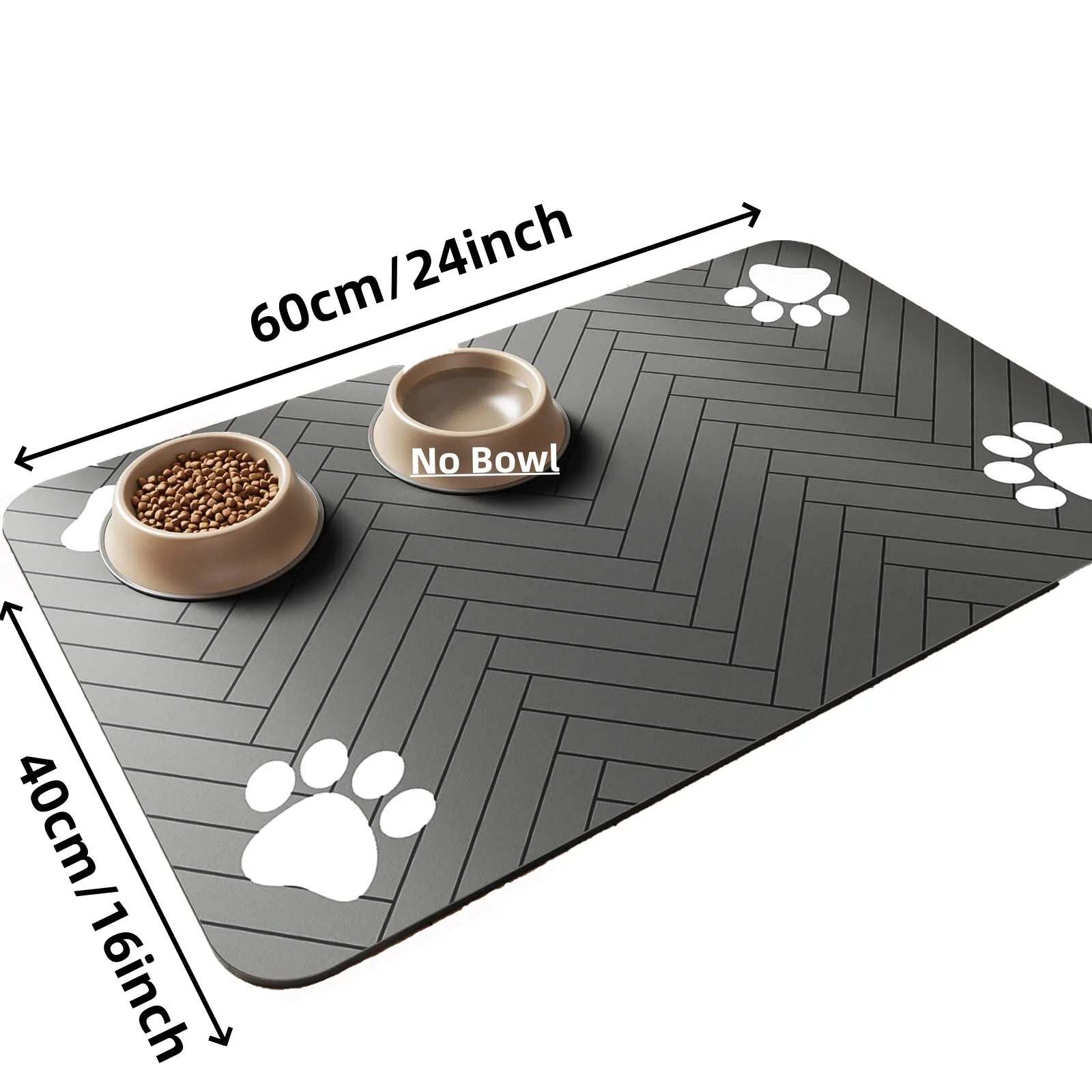 Absorbent Pet Feeding Mat – Waterproof Rubber Backing