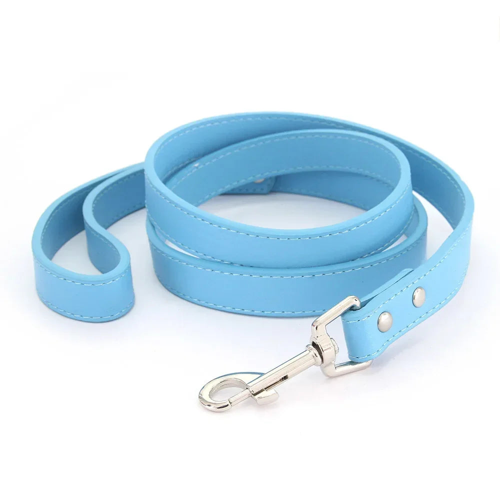 Colourful Dog Lead – 1.2m Leather-Style (16 Colours)
