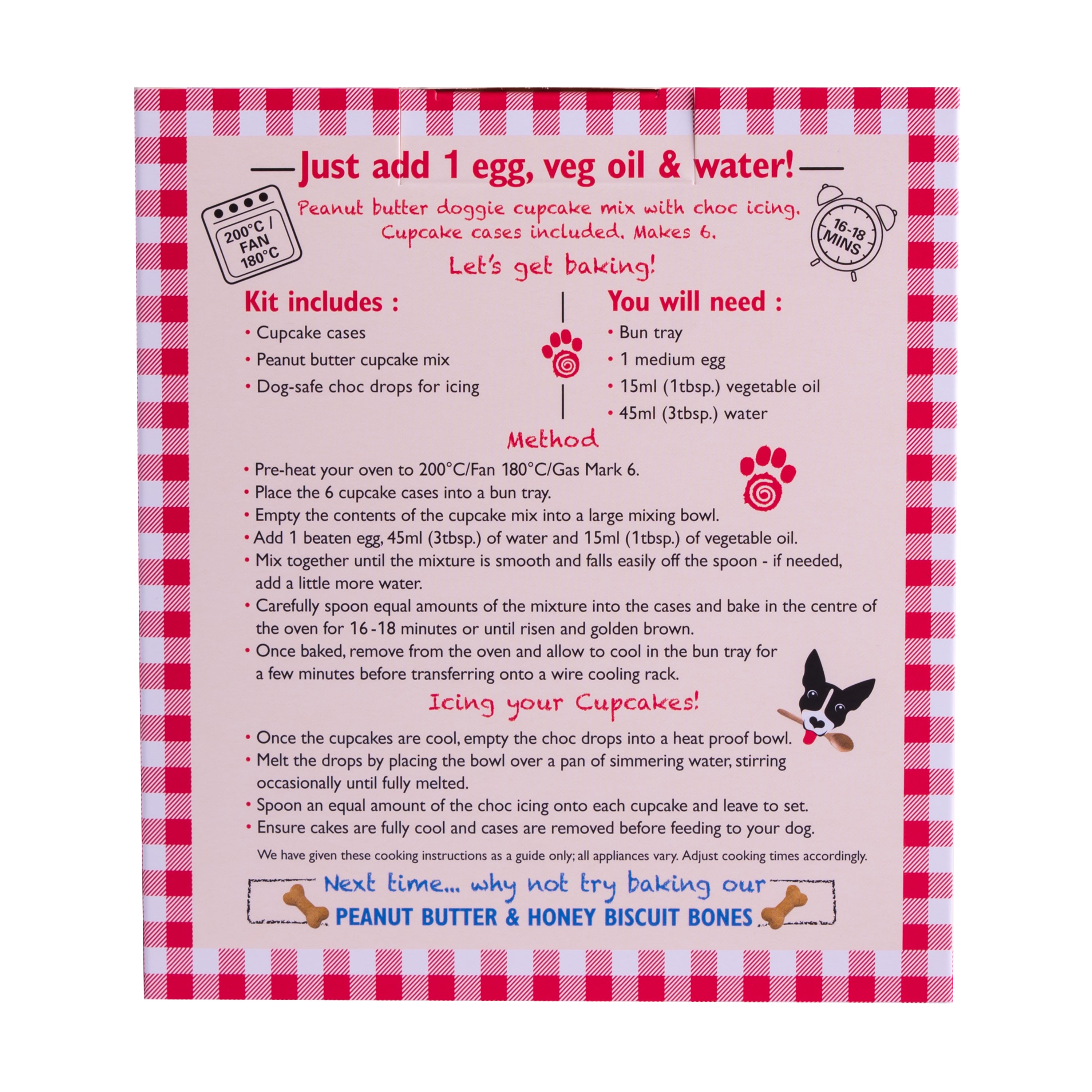 PawBakes Dog Cupcake Baking Kit – Peanut Butter