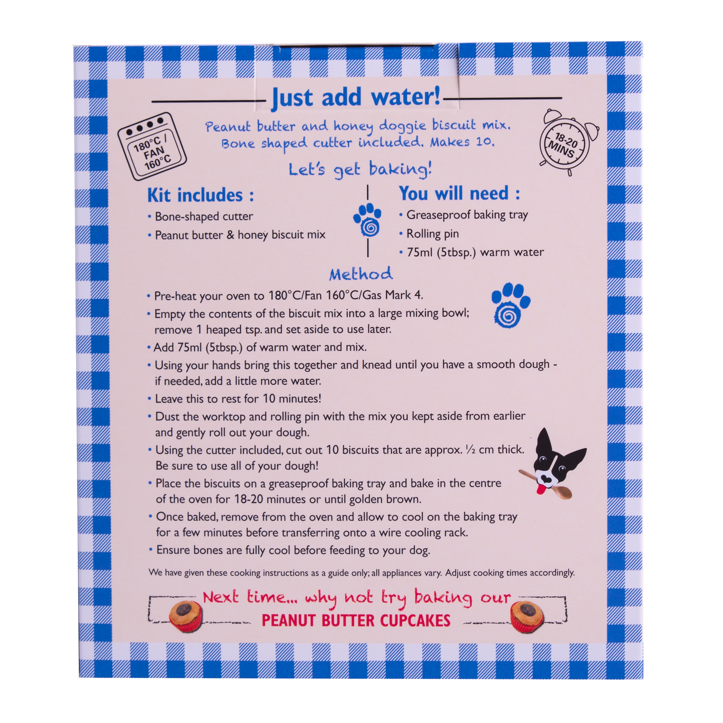 PawBakes Dog Biscuit Baking Kit – Peanut Butter & Honey