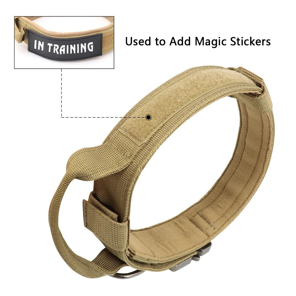 Tactical Dog Collar – Heavy Duty Nylon with Control Handle